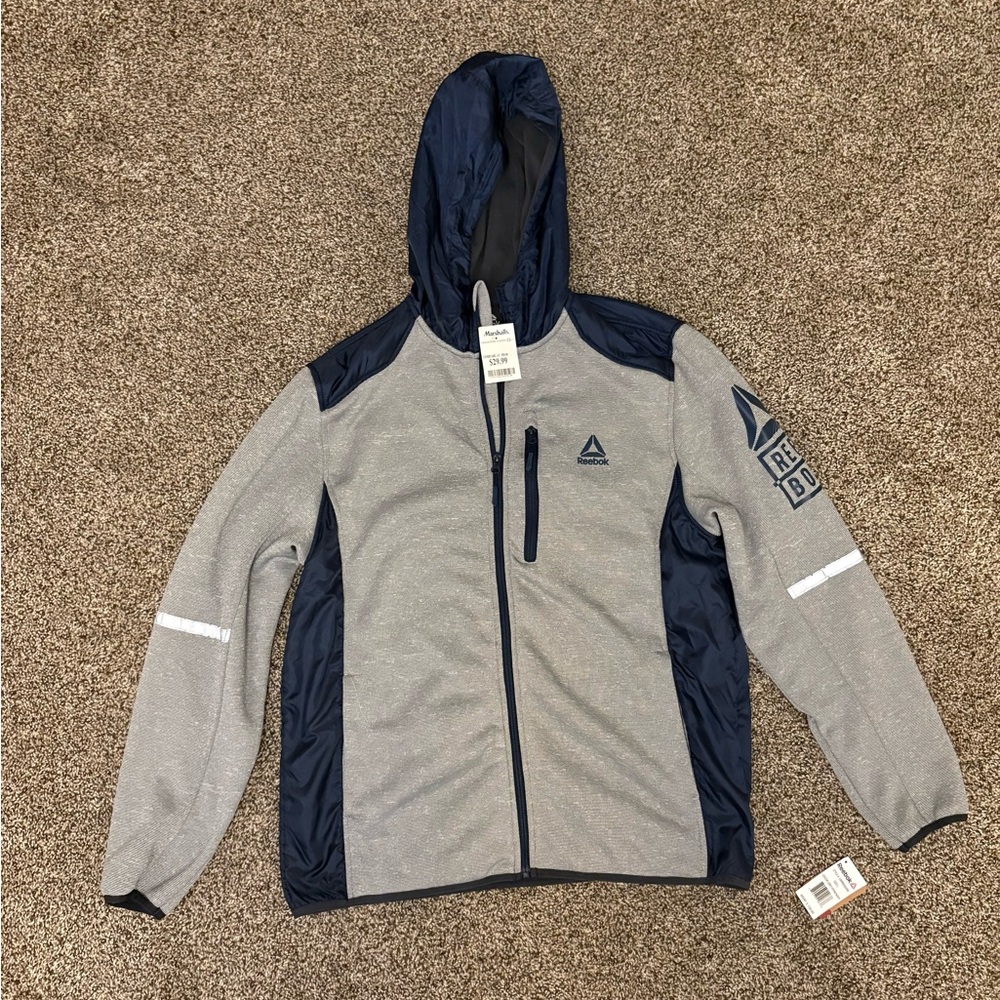 Reebok Navy and Gray Jacket